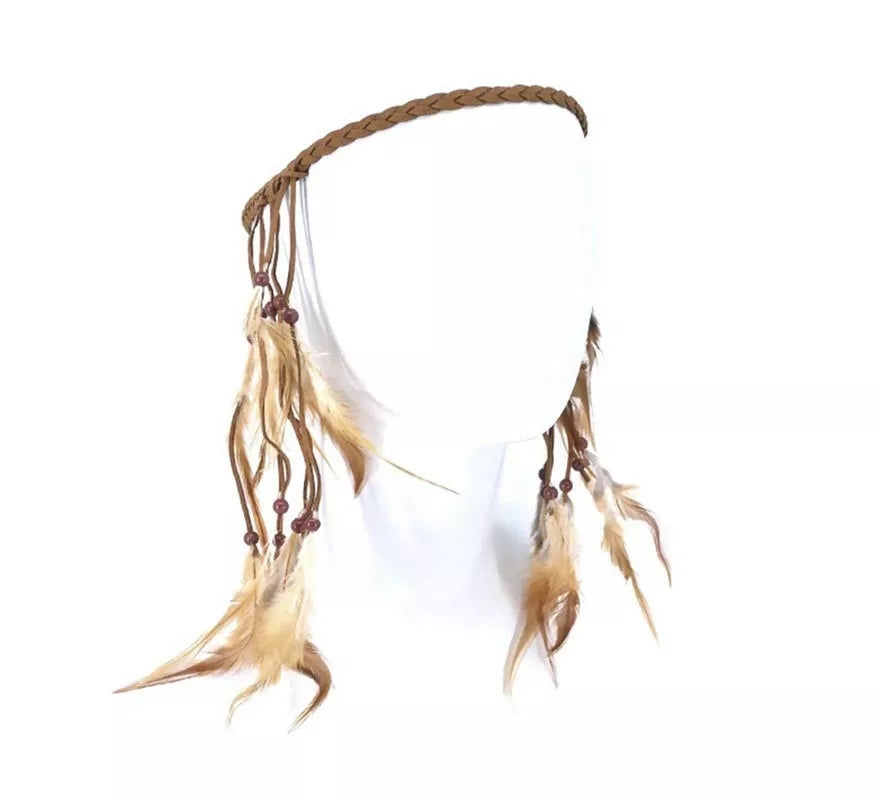 Translation missing: it.Cinta de Indio plumas marrones para el cabello