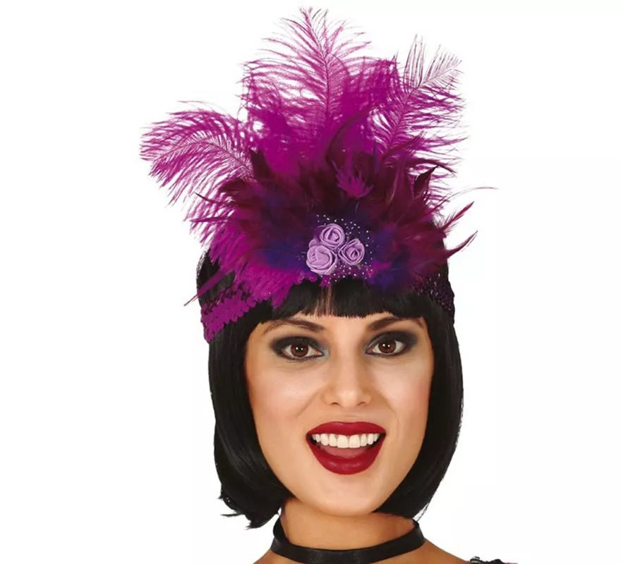 Translation missing: it.Cinta de Lentejuelas Fucsia con Plumas