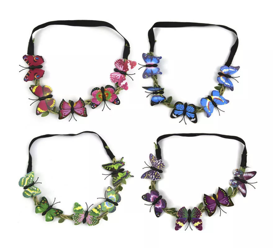 Cinta de Pelo con Mariposas en colores surtidos