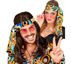 Fascia per capelli psichedelica hippie con bolle