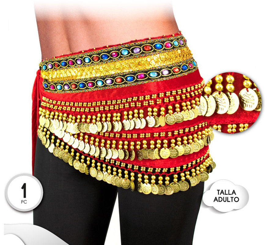 Translation missing: es.Cinturón Pañuelo de Danza Oriental en varios colores para mujer