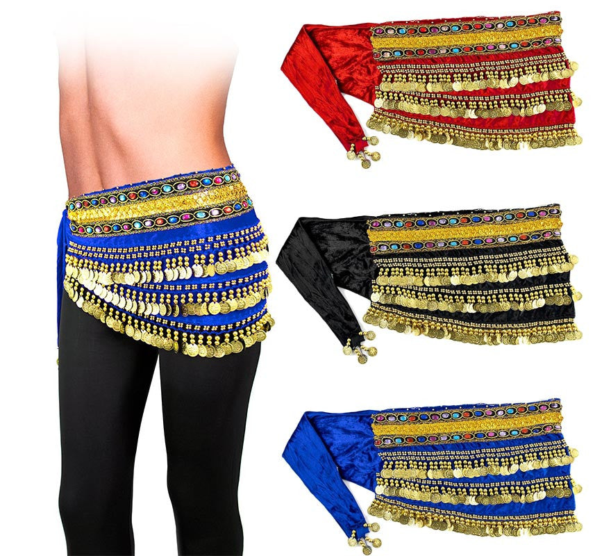 Cinturón Pañuelo de Danza Oriental en varios colores para mujer