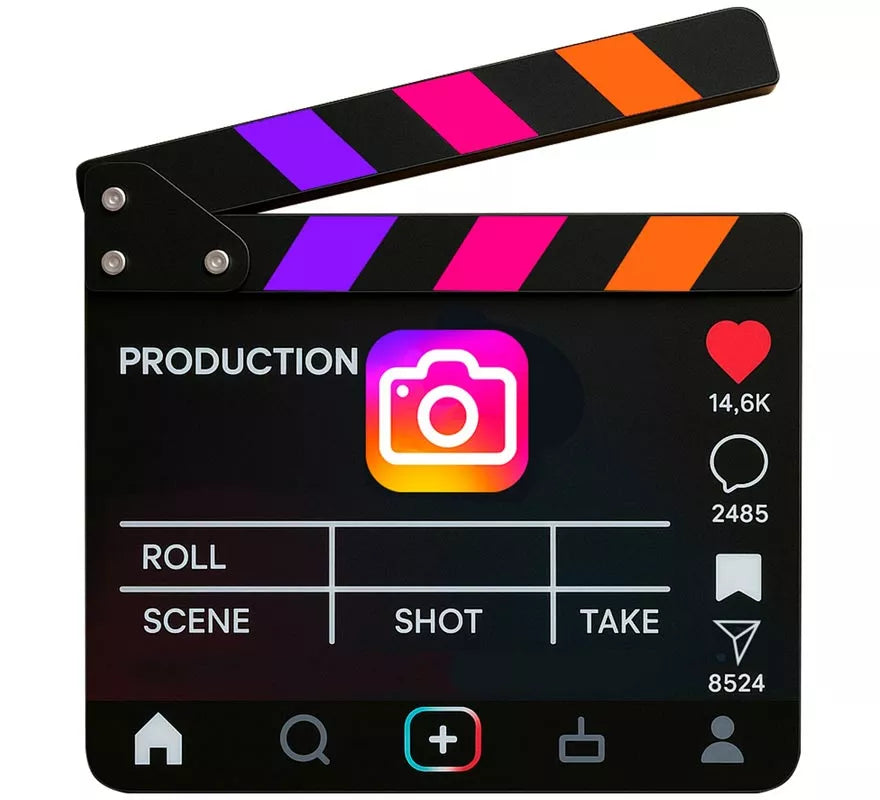 Translation missing: it.Claqueta Instagram de 20,02x19,9 cm