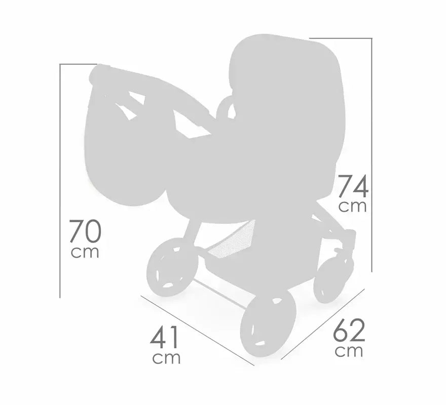 Translation missing: it.Coche de Muñecas de hasta 48 cm 3 en 1 Plegable con Bolso