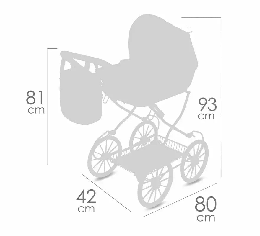 Coche de Muñecas de hasta 48 cm Plegable