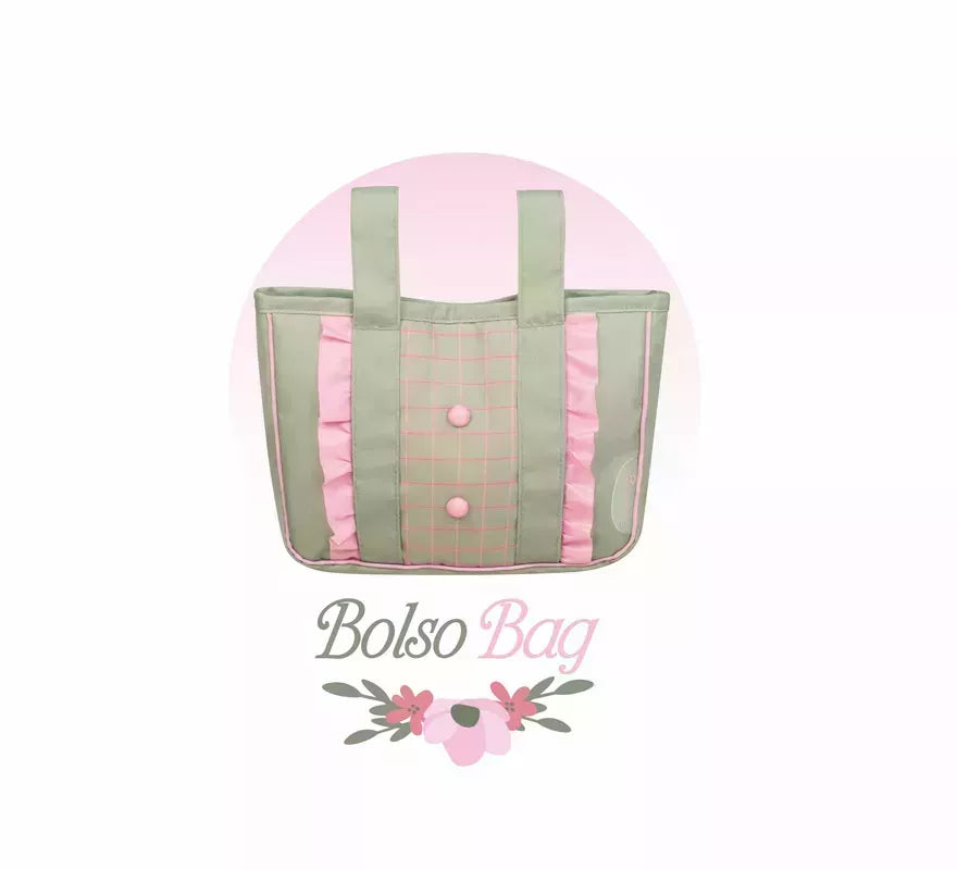 Coche de Muñecas de hasta 48 cm Plegable con Sombrilla y Bolso