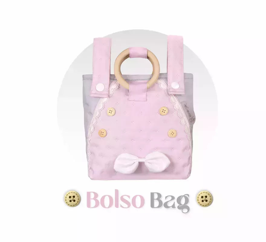 Coche de Muñecas de hasta 48 cm Plegable con Sombrilla y Bolso
