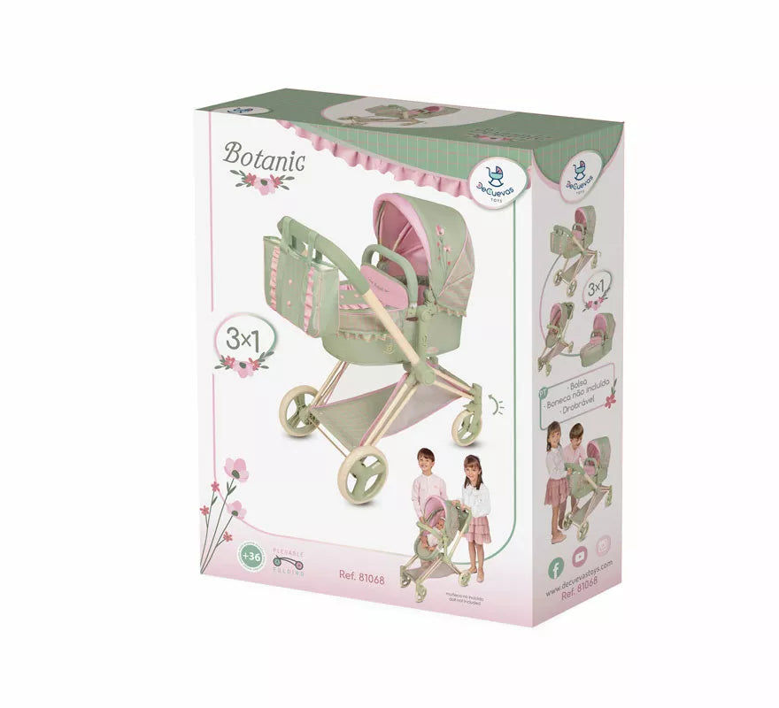 Coche de Muñecas de hasta 50 cm 3 en 1 Plegable