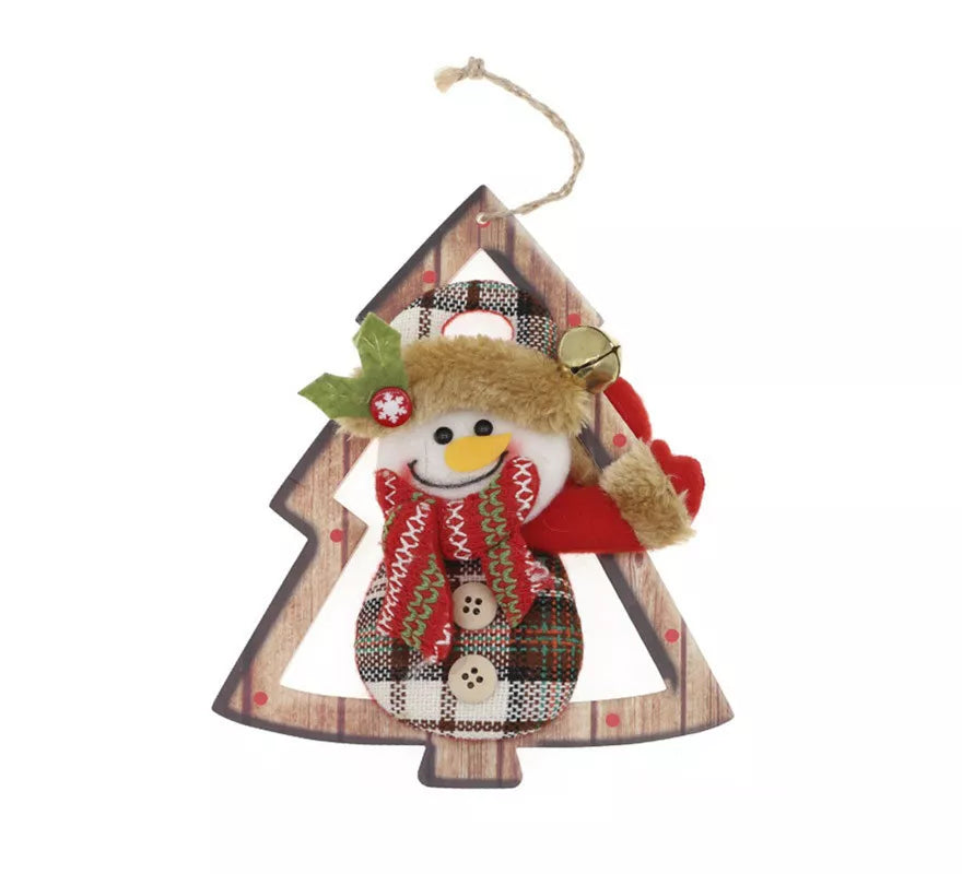 Translation missing: es.Colgante Árbol de Navidad de Muñeco de Nieve de 19x16 cm