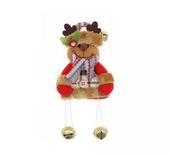 Ciondolo albero di Natale bambola renna vestita 19x16 cm