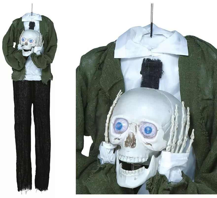 Translation missing: it.Colgante Calavera con Cabeza en Manos con Luz, Sonido y Movimiento 145 cm