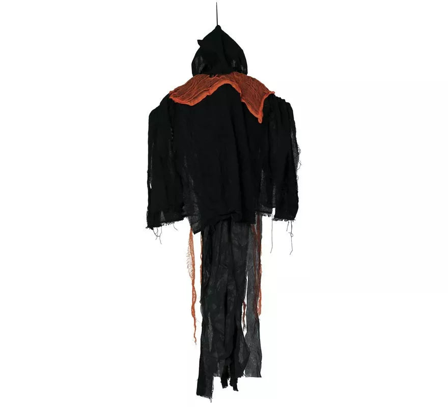 Colgante de Calavera naranja con Luz, Sonido y Movimiento 130 cm