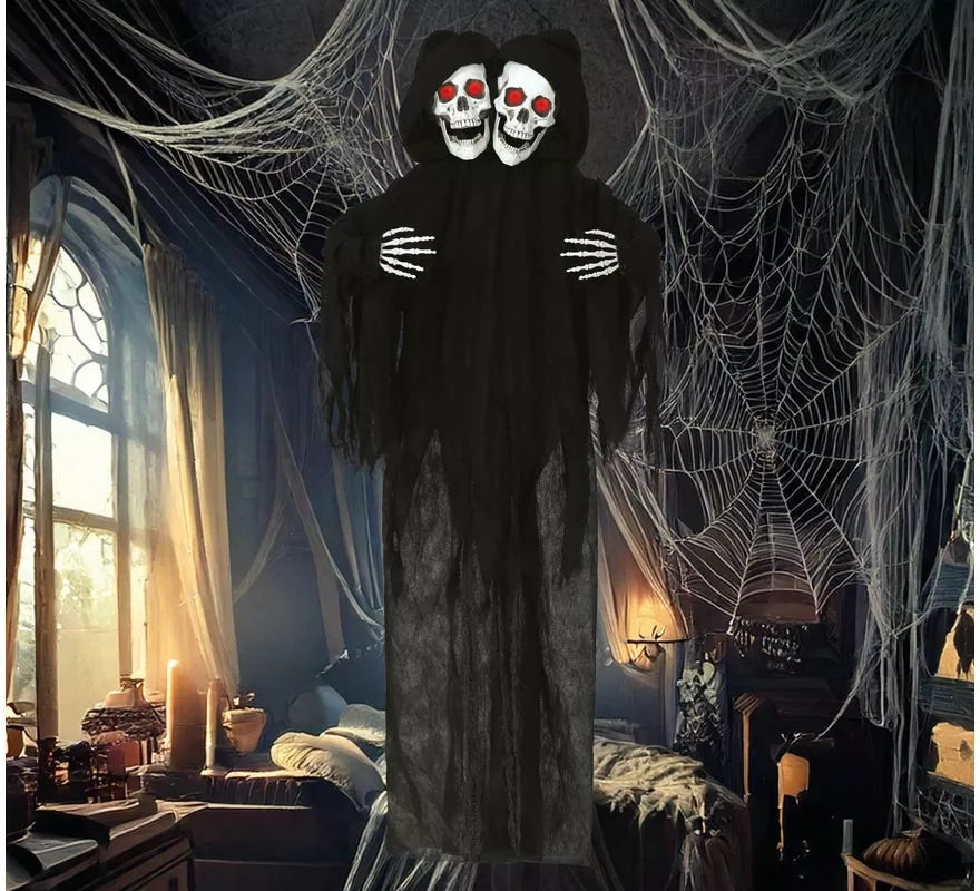 Translation missing: es.Colgante de Doble Calavera de con Luz y Sonido de 170 cm