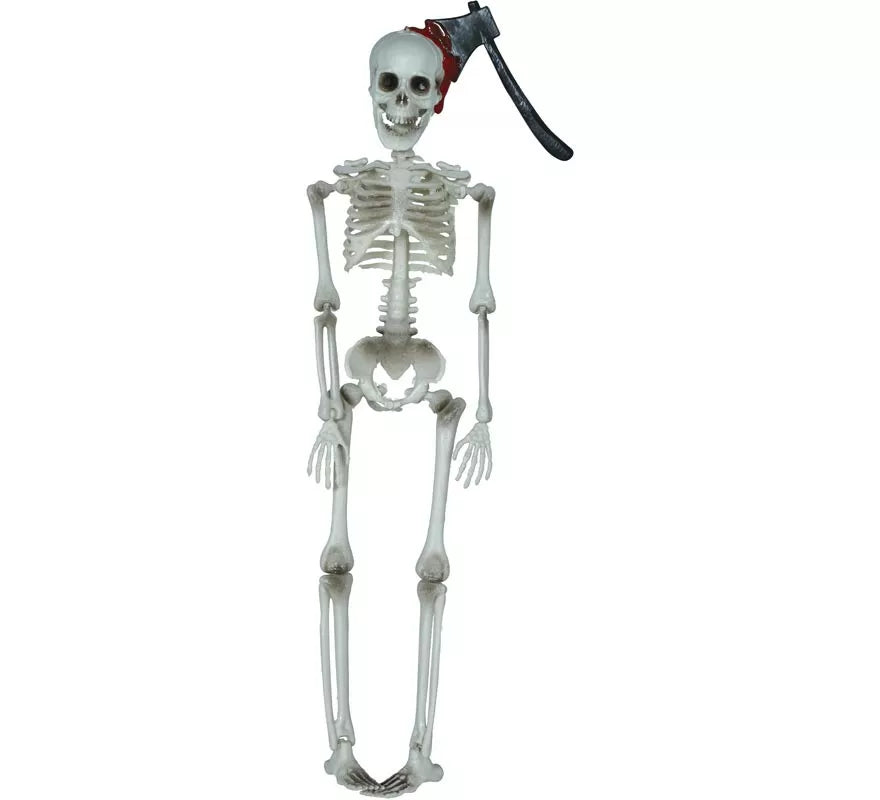 Colgante de Esqueleto con Hacha de 40 cm