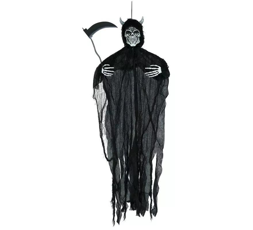 Colgante de Esqueleto Demonio con Luz Sonido de 130 cm