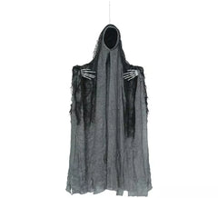 Ciondolo fantasma con mantello grigio da 50 cm