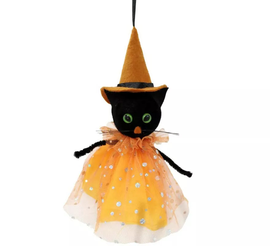 Translation missing: it.Colgante de Gato negro vestido de 30 cm