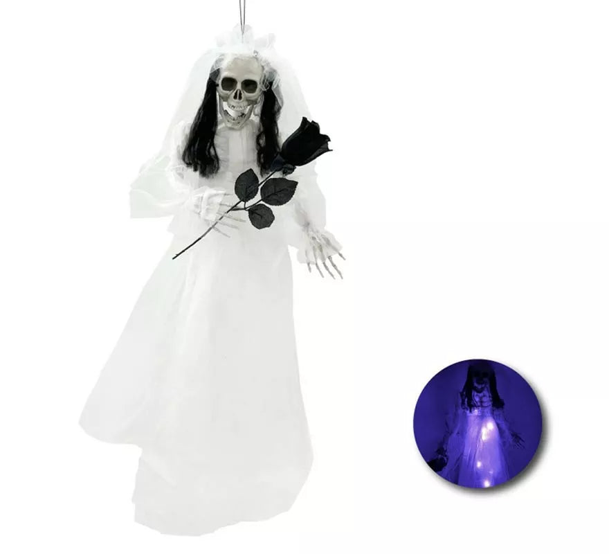 Translation missing: it.Colgante de Novia Muerta blanco con luz de 85 cm