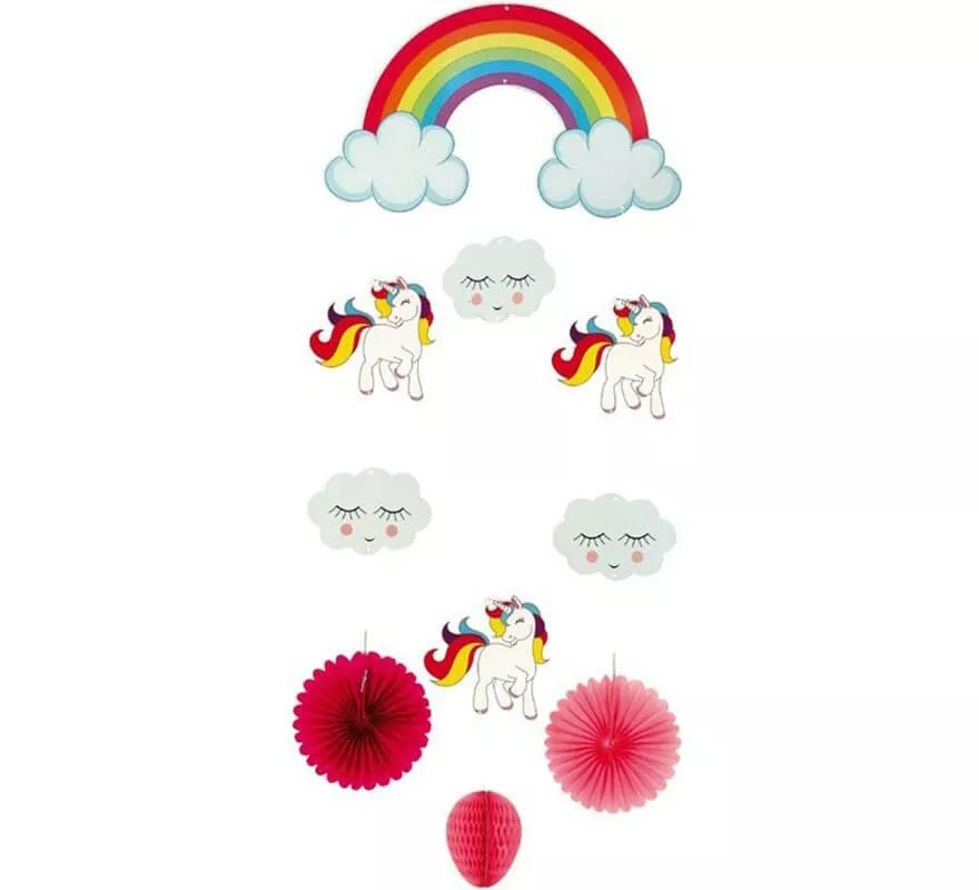 Translation missing: es.Colgante de Unicornios con Nubes de 40x72 cm
