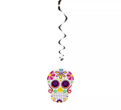 Ciondolo a spirale di teschio catrina