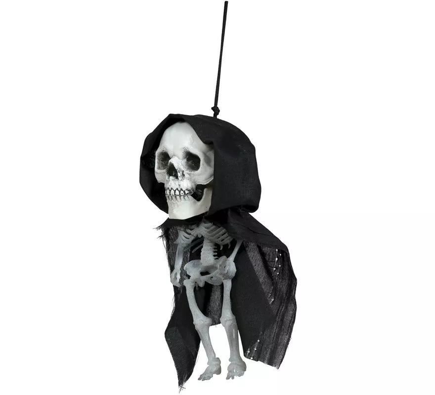 Colgante Esqueleto Cabezón con Capucha 15 cm