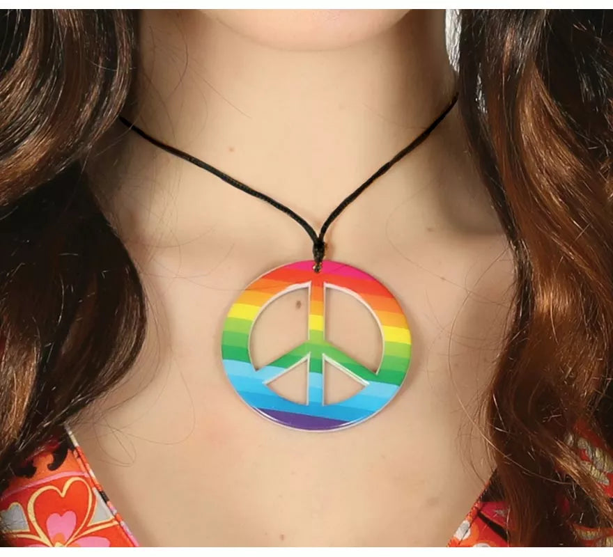 Translation missing: it.Colgante Hippie con Símbolo de la Paz Multicolor