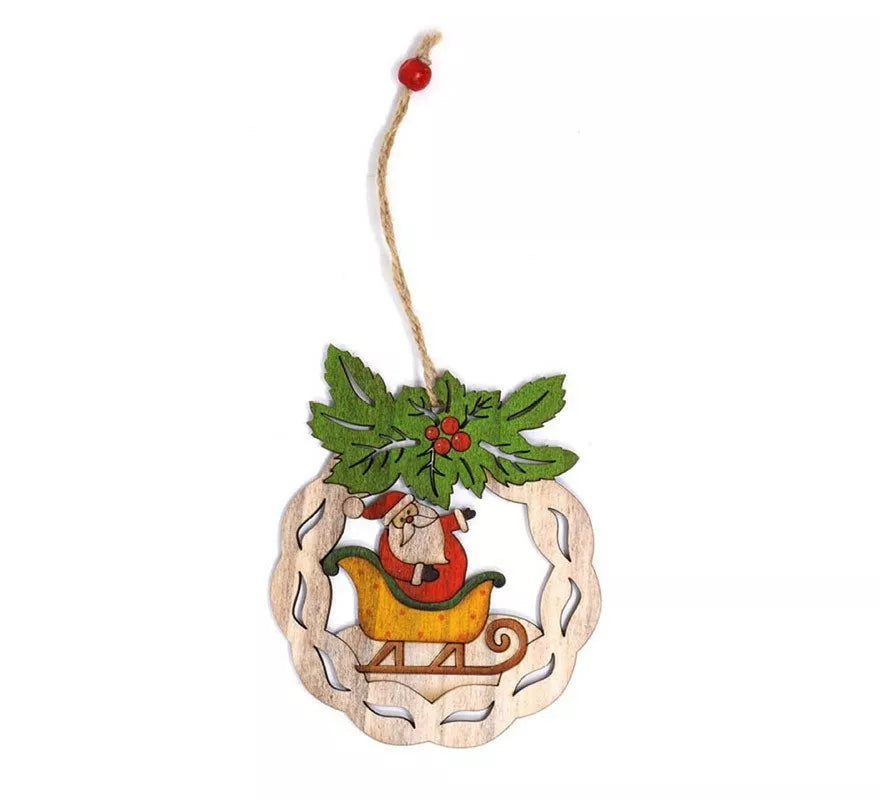 Translation missing: it.Colgante Papá Noel de Madera 12 cm