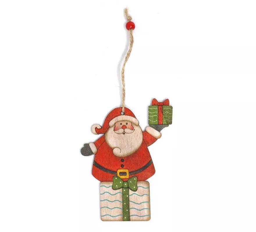 Translation missing: it.Colgante Papá Noel de Madera 13 cm