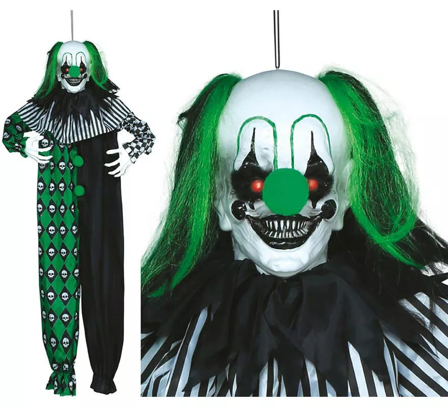 Translation missing: it.Colgante Payaso Verde con Luz, Sonido y Movimiento 165 cm