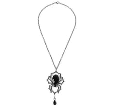Collana di ragno nero lucido