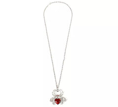 Collana di ragno rosso brillante