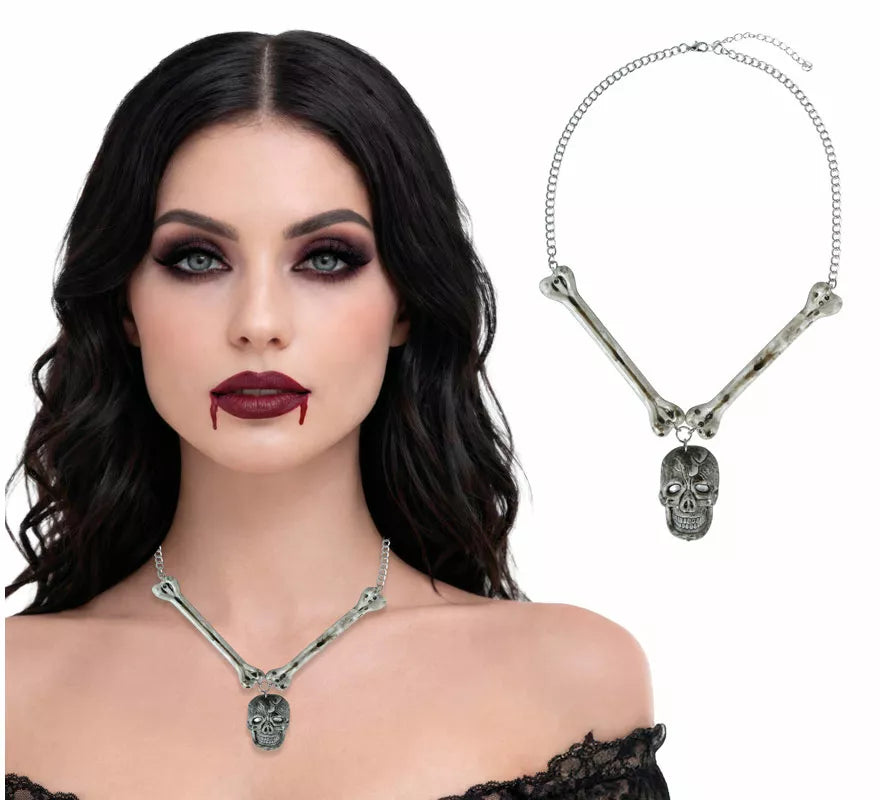Translation missing: it.Collar Calavera y Huesos Metal