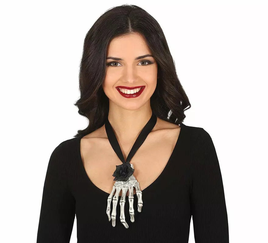 Translation missing: it.Collar con Cinta y Mano Esqueleto Grande