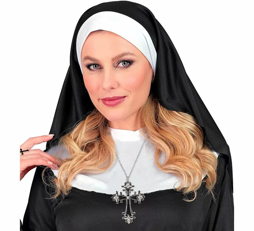 Translation missing: it.Collar con Colgante de Cruz negra con Strass