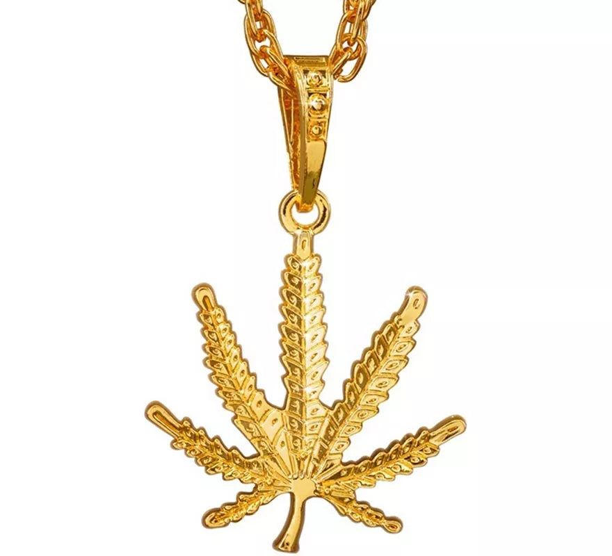 Translation missing: it.Collar con Colgante de Marihuana de 65 cm