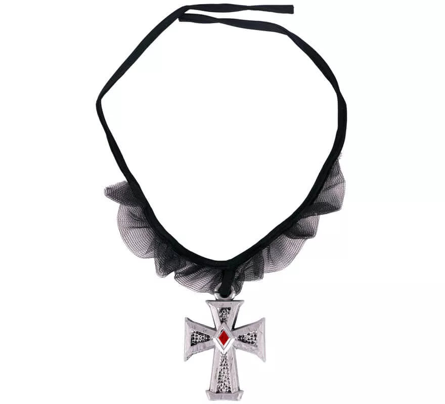 Translation missing: it.Collar con Cruz Gótica de 8 cm