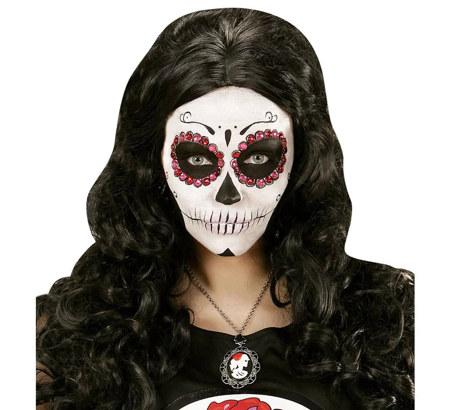 Translation missing: es.Collar con Medallón de Calavera y Rosa Negra