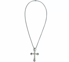 Collana con croce decorativa in metallo, 6,5 cm