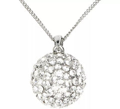 Collana con sfera di strass
