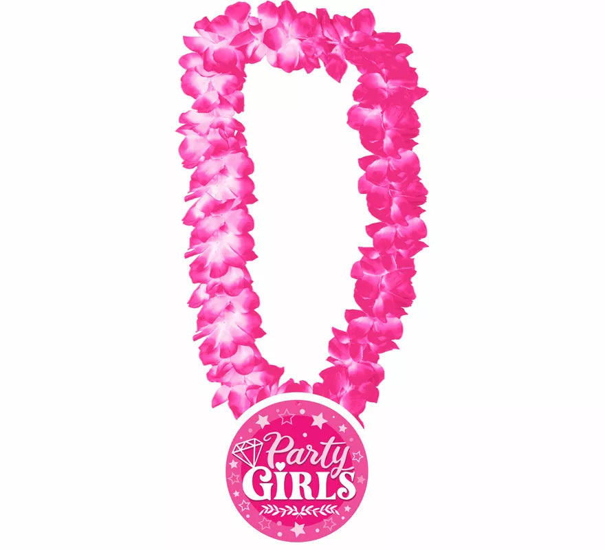 Collar de Flores rosa Party Girls