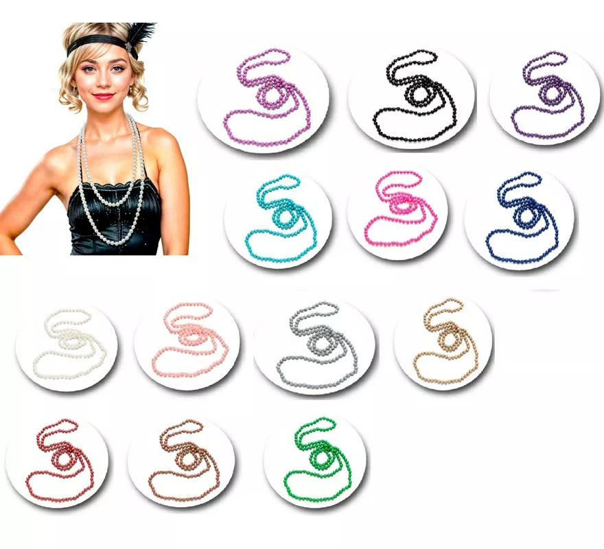 Translation missing: it.Collar de Perlas Largo en varios colores de 140 cm
