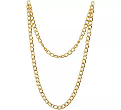 Collar de Rapero dorado de 120 cm
