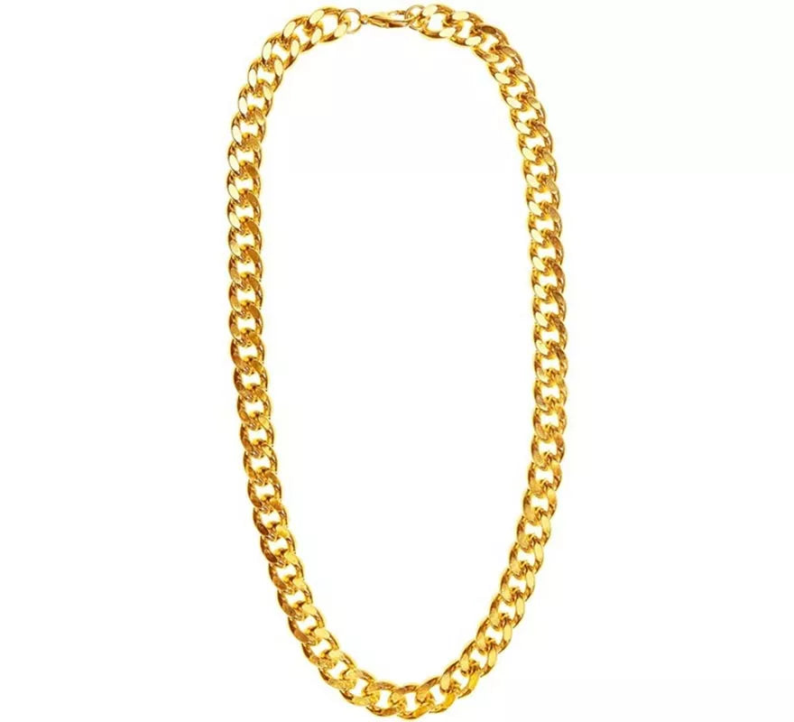 Collar de Rapero dorado de 60 cm
