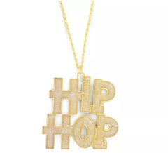 Collana grande da rapper hip-hop da 7,5x7 cm