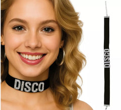 Collana con disco nero