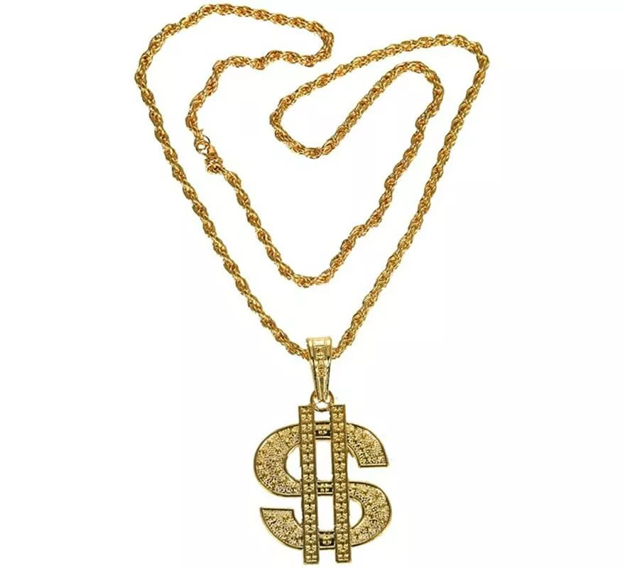 Translation missing: it.Collar Dorado con colgante de símbolo del Dólar