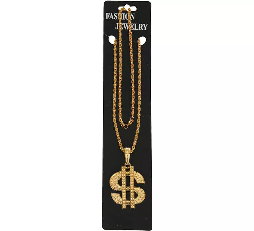 Translation missing: it.Collar Dorado con colgante de símbolo del Dólar