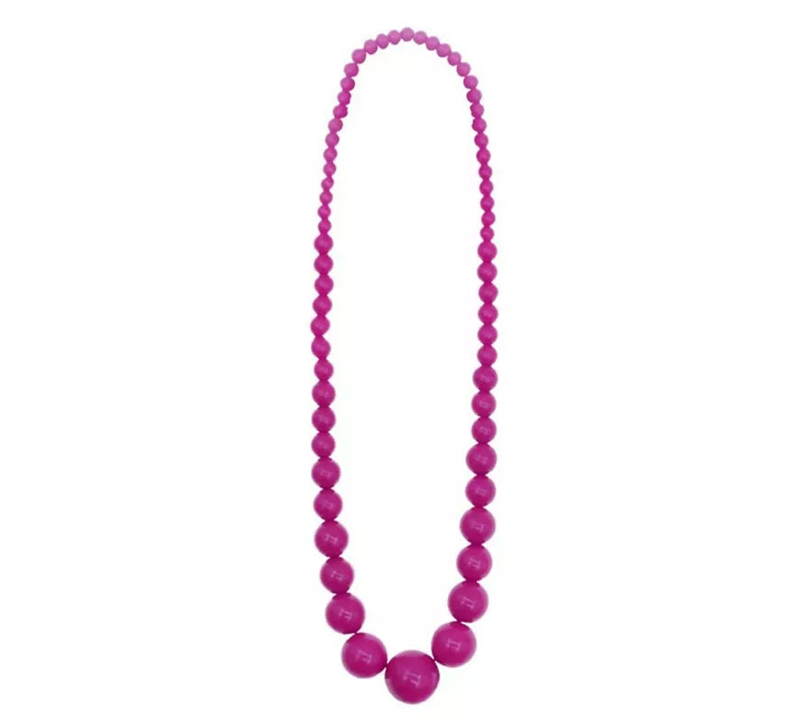 Translation missing: es.Collar Flamenco cuentas fucsia de 25 cm