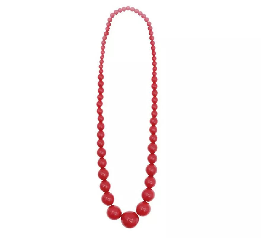 Translation missing: es.Collar Flamenco cuentas roja de 25 cm