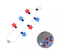 Collana Lampeggiante Stelle Rosse e Blu